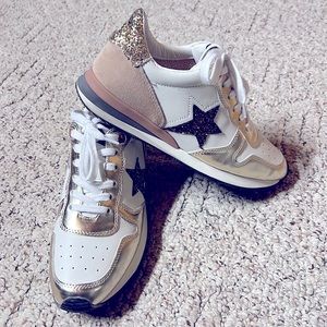 Vintage Havana Rock Glitter Star Retro Platform Sneakers